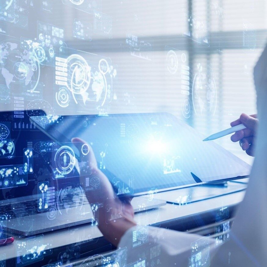 A person using a tablet